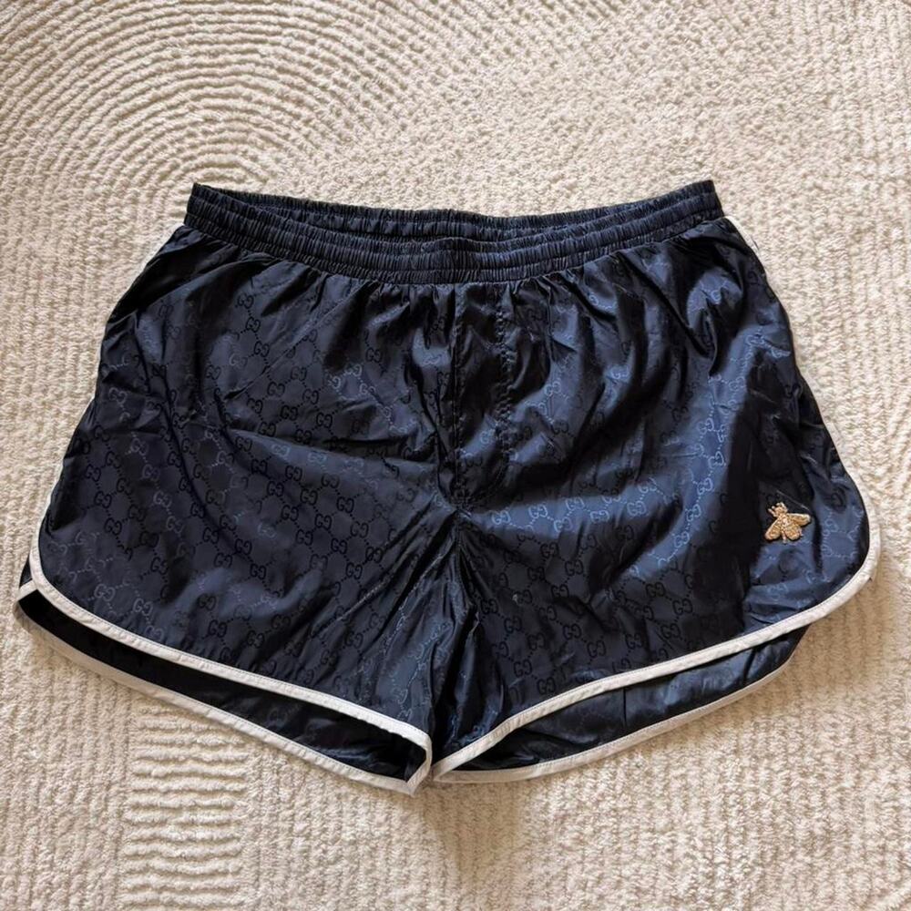 Authentic Gucci black swim shorts